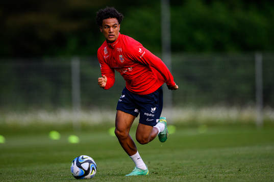 Oscar Bobb of the Norwegian under-21 national football team