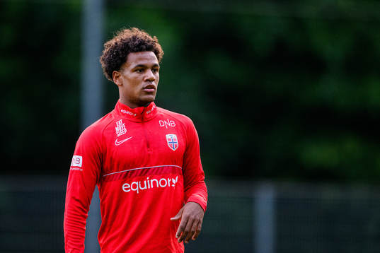 Oscar Bobb of the Norwegian under-21 national football team