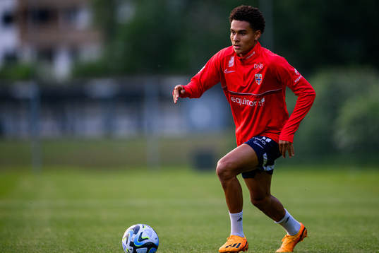 Oscar Bobb of the Norwegian under-21 national football team