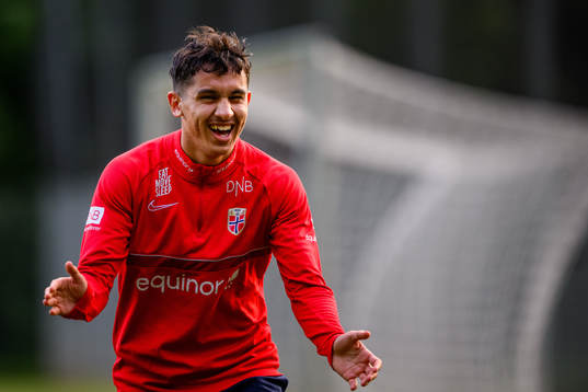 Osama Sahraoui of the Norwegian under-21 national football