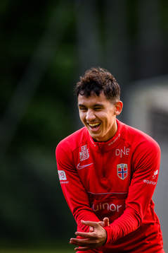 Osama Sahraoui of the Norwegian under-21 national football