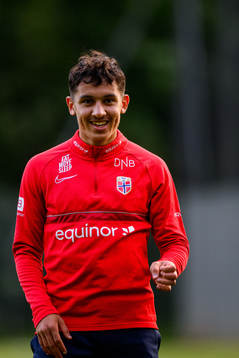 Osama Sahraoui of the Norwegian under-21 national football