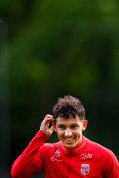 Osama Sahraoui of the Norwegian under-21 national football