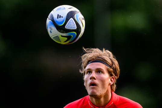 Leo Fuhr Hjelde of the Norwegian under-21 national football