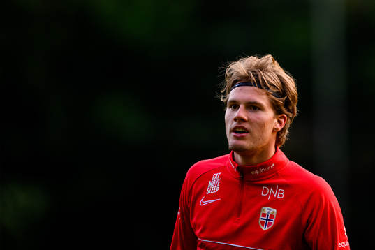 Leo Fuhr Hjelde of the Norwegian under-21 national football