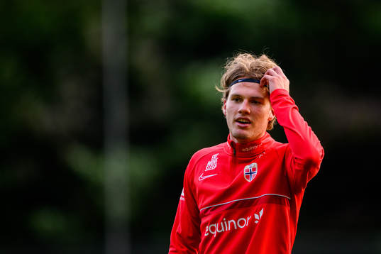 Leo Fuhr Hjelde of the Norwegian under-21 national football