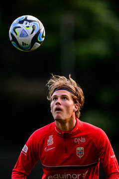 Leo Fuhr Hjelde of the Norwegian under-21 national football