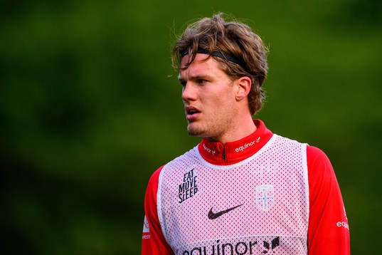 Leo Fuhr Hjelde of the Norwegian under-21 national football