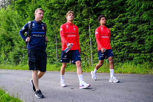 Head coach Leif Gunnar Smerud, Jesper Daland and Oscar Bobb