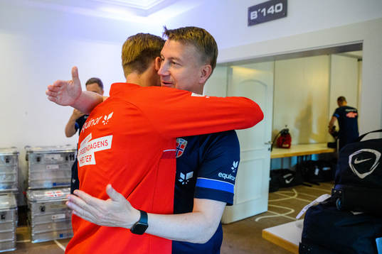 Head coach Leif Gunnar Smerud of the Norwegian under-21