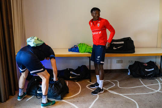 Seedy Jatta of the Norwegian under-21 national football