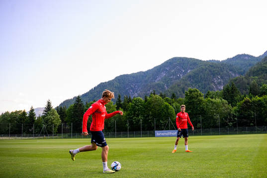 Leo Fuhr Hjelde of the Norwegian under-21 national football