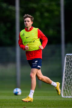 Sivert Heggheim Mannsverk of the Norwegian under-21