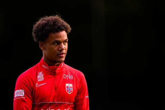 Oscar Bobb of the Norwegian under-21 national football team