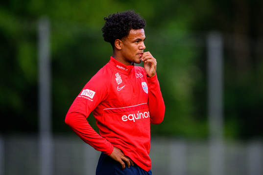 Oscar Bobb of the Norwegian under-21 national football team