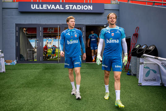 Goalkeeper Mathias Dyngeland and Ørjan Håskjold Nyland of