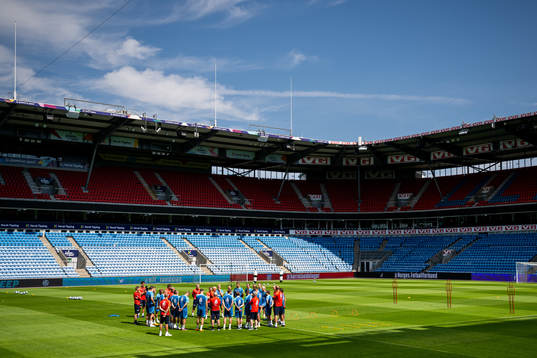 Players and staff of the Norwegian national football team