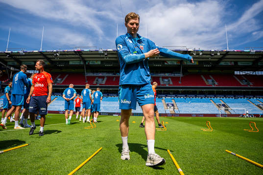 Goalkeeper Mathias Dyngeland of the Norwegian national