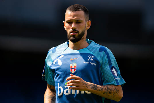 Kristoffer Velde of the Norwegian national football team