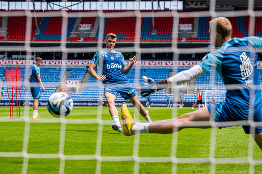 Alexander Sørloth of the Norwegian national football team
