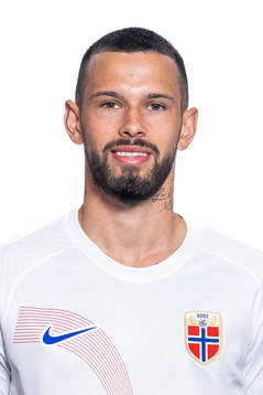 Kristoffer Velde of the Norwegian national football team