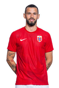 Kristoffer Velde of the Norwegian national football team
