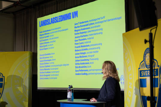 Marika Domanski Lyfors, team manager of the Swedish women's