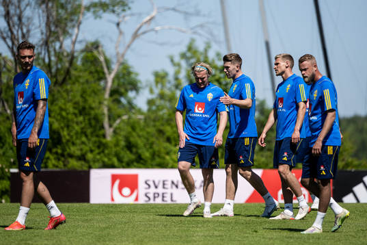 Emil Forsberg, Viktor Gyökeres, Carl Starfelt and Daniel