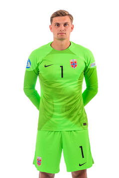 Goalkeeper Mads Hedenstad Christiansen of the norwegian