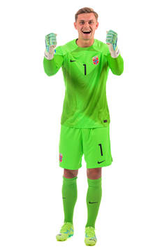 Goalkeeper Mads Hedenstad Christiansen of the norwegian