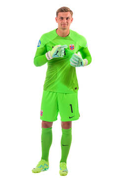 Goalkeeper Mads Hedenstad Christiansen of the norwegian