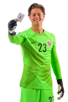 Goalkeeper Rasmus Sandberg of the norwegian under-21