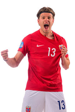 Leo Fuhr Hjelde of the norwegian under-21 national football