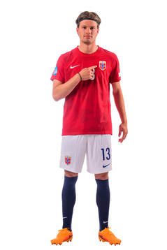 Leo Fuhr Hjelde of the norwegian under-21 national football