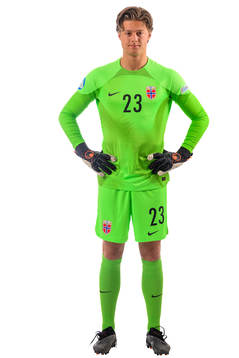 Goalkeeper Rasmus Sandberg of the norwegian under-21