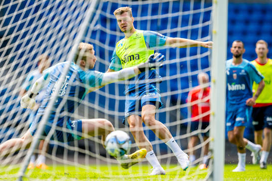 Alexander Sørloth of the Norwegian national football team