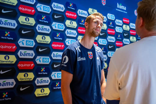 Kristoffer Ajer of the Norwegian national football team