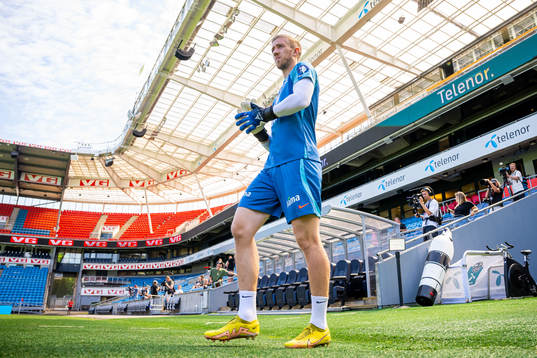 Goalkeeper Egil Selvik of the Norwegian national football