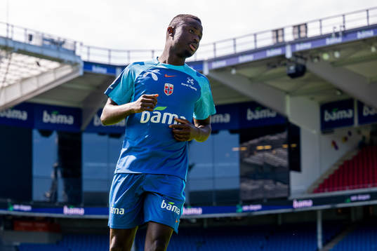 Brice Wembangomo of the Norwegian national football team