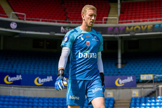 Goalkeeper Egil Selvik of the Norwegian national football