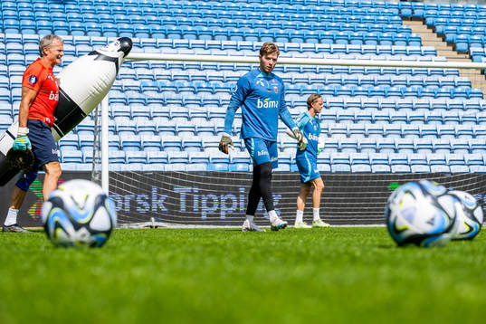 Goalkeeper Mathias Dyngeland of the Norwegian national