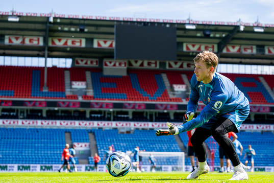 Goalkeeper Mathias Dyngeland of the Norwegian national
