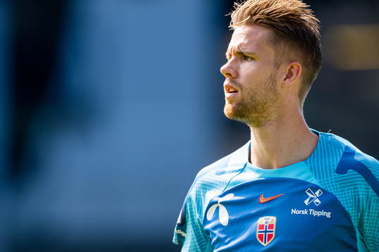 Kristoffer Ajer of the Norwegian national football team
