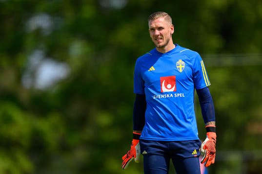 Goalkeeper Robin Olsen of the Swedish national football team