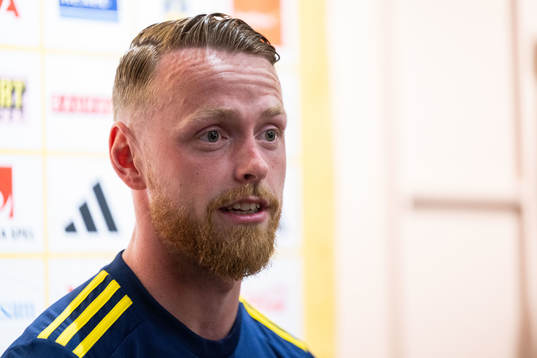 Goalkeeper Viktor Johansson of the Swedish national