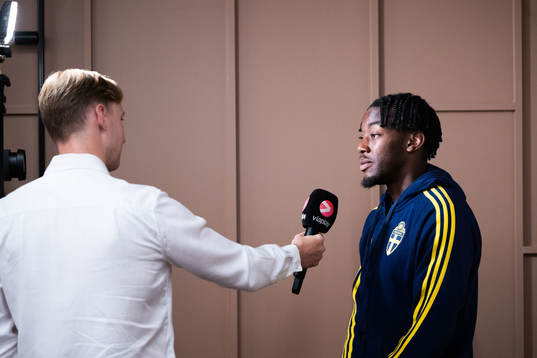 Anthony Elanga of the Swedish national football team in