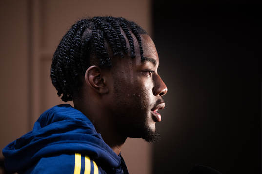 Anthony Elanga of the Swedish national football team in