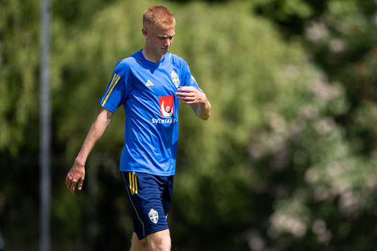 Hugo Larsson of the Swedish national football team