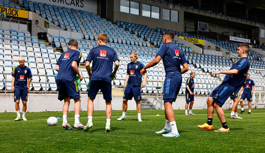 During training with the Swedish national U21 team