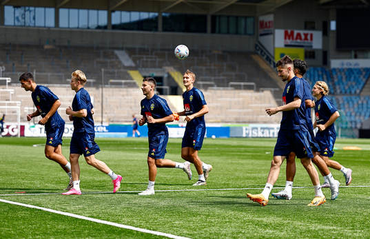 During training with the Swedish national U21 team